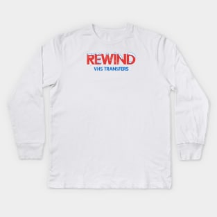 Rewind Ice Distressed Kids Long Sleeve T-Shirt